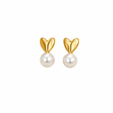 Boucles cœur perle