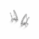 Boucles griffe argent cristal