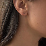 Boucles Puces Rubis Rondes