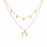 Luna | Collier Doré Élégant avec Motif de Lune Délicat