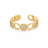 Abeille - Bague en or et cristal