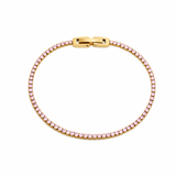 Bracelet Kiera Or & Cristal Rose