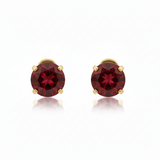 Boucles Puces Rubis Rondes