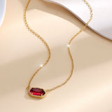 Collier Rubis Ovale Classique