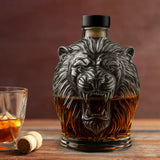 Bouteille de whisky tête de lion