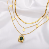 Collier Émeraude Leona