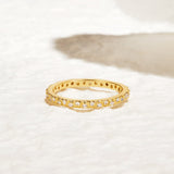 Bague Arquette Dorée Cristaux