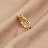 Bague Bella Torsade Perle