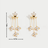 Boucles d’oreilles cascade lotus en cristal