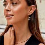 Boucles d’oreilles cascade lotus en cristal