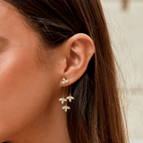 Boucles d’oreilles cascade lotus en cristal