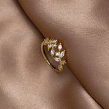 Bague Vigne Dorée Cristaux