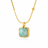 Collier Lucia avec Pendentif Vert