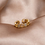Bague Alvéole Dorée
