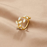 Bague Leaf Dorée