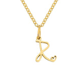 Collier Cœur Lettre Or