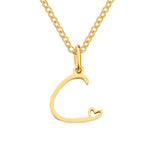 Collier Cœur Lettre Or