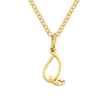 Collier Cœur Lettre Or