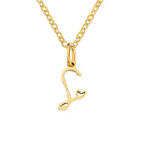Collier Cœur Lettre Or