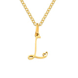 Collier Cœur Lettre Or