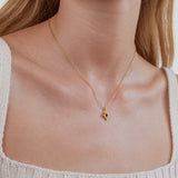 Collier Étoile Guide en Cristal Émeraude