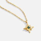 Collier Étoile Guide en Cristal Émeraude