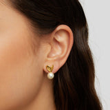 Boucles cœur perle