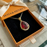 Collier Goutte Rubis