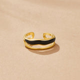 Bague Sahara Noire Dorée