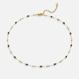 Collier Lulu en Pierres Perles Midnight