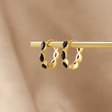 Mini créoles Onyx