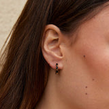 Mini créoles Onyx