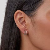 Boucles griffe argent cristal