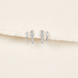 Boucles griffe argent cristal