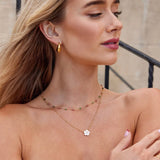 Collier Fleur Blanche Épanouie