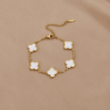 Bracelet Blanc Trèfle